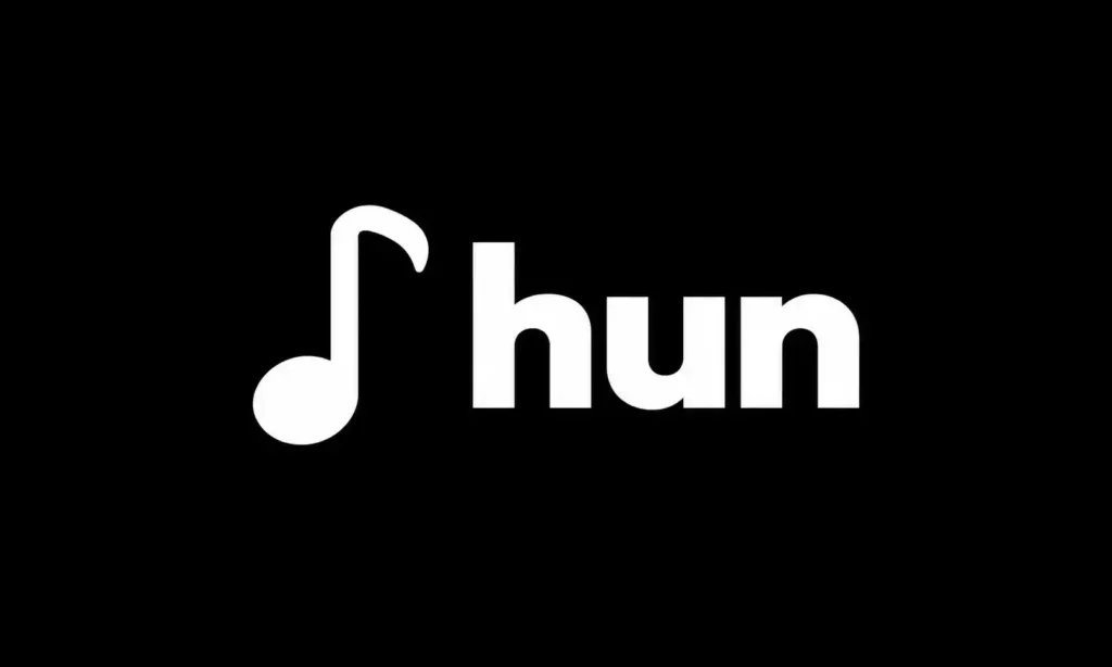 Minimal White Musical Note Logo on Black